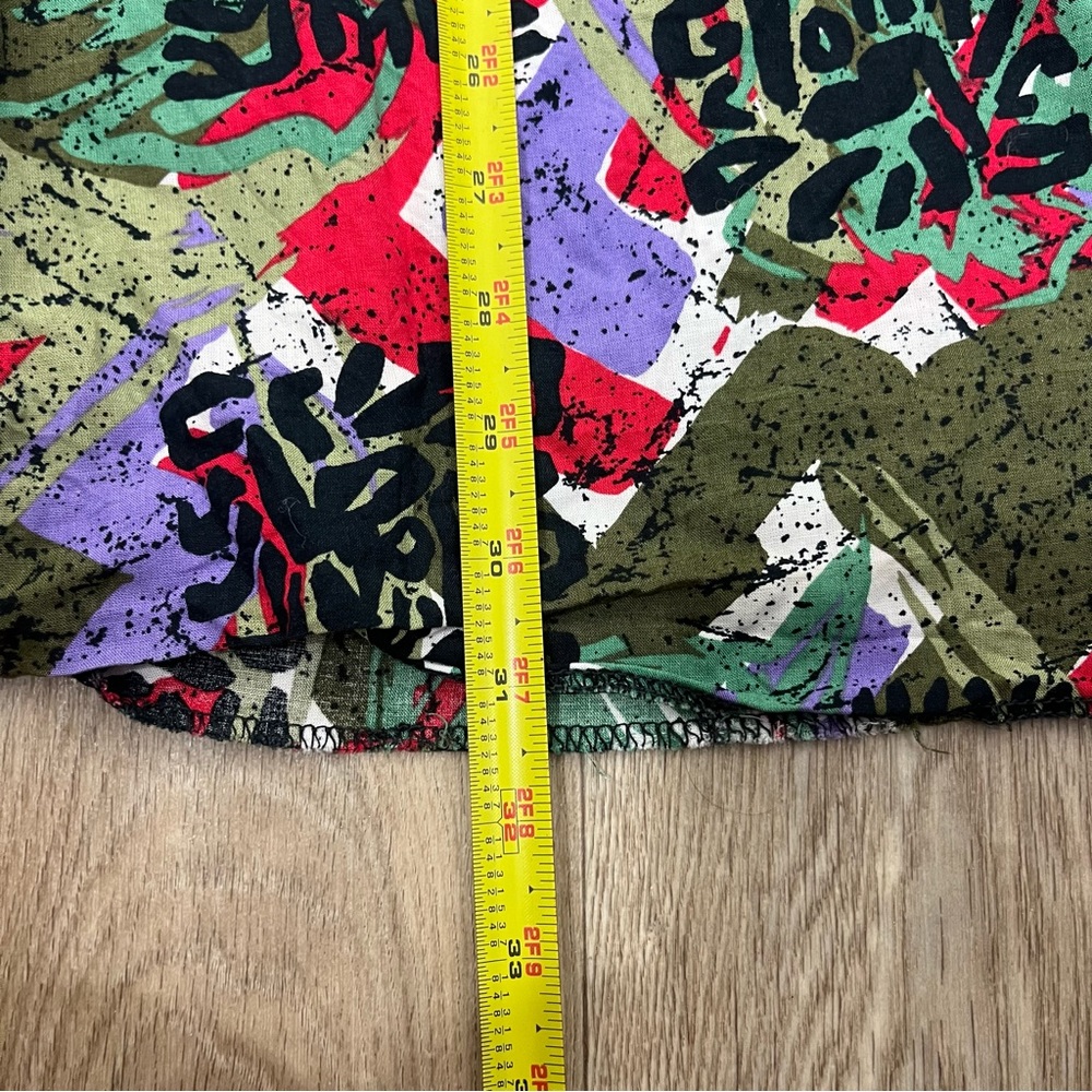 Alan Edwards Multicolored Midi Skirt Elastic Waist Side pockets Rayon 27 Waist - Picture 4 of 8
